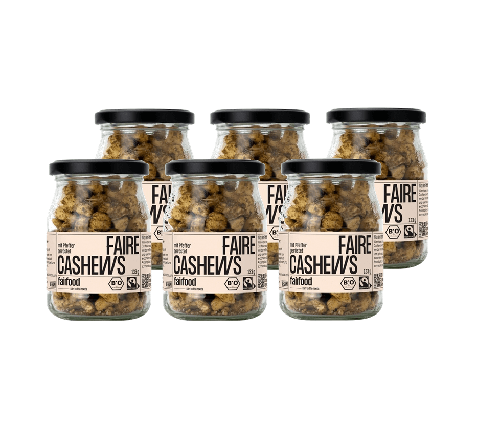 Cashewkerne mit Knoblauch und Pfeffer 6er Set