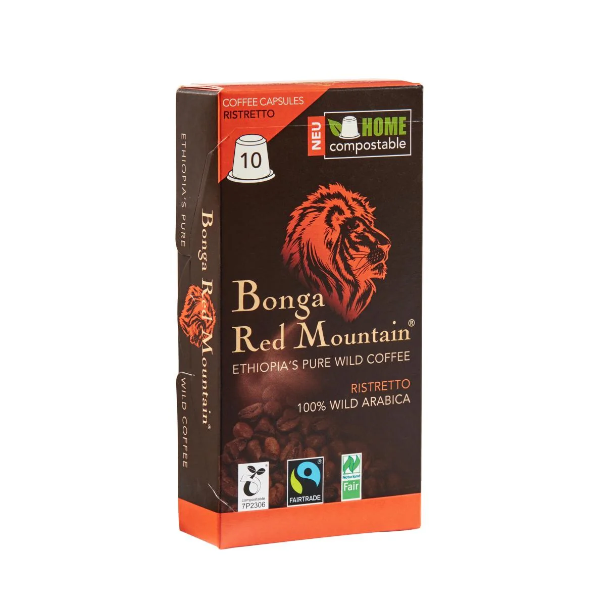 Kompostierbare Ristretto Kapseln Bonga Red Mountain