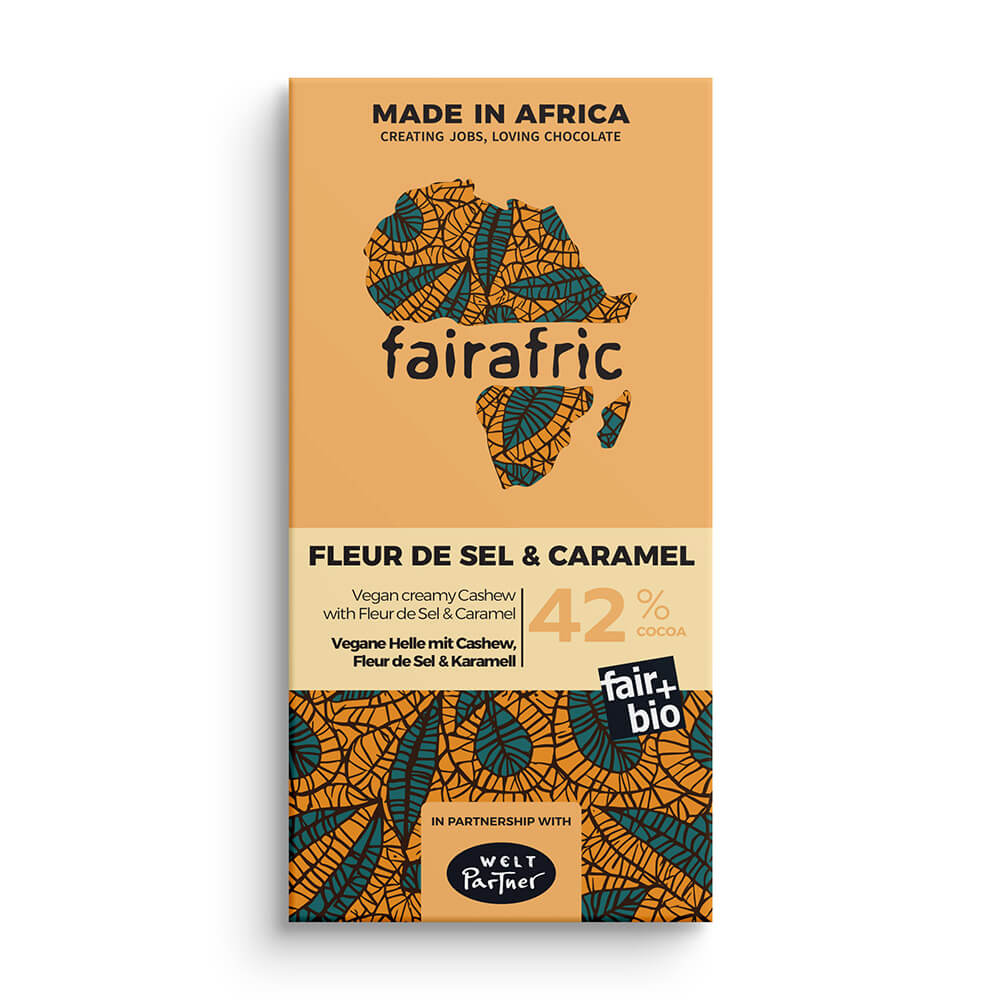 Fairafric Bio Schokolade 42% Fleur de Sel & Caramel