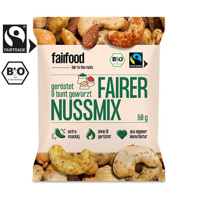 Freiburger Nussmix geröstet und gewürzt im Snackbag