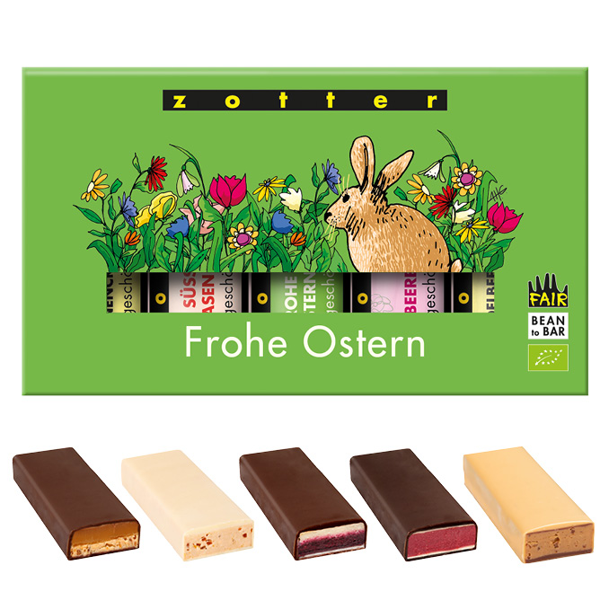 Zotter handgeschöpfte Schoko-Minis Frohe Ostern