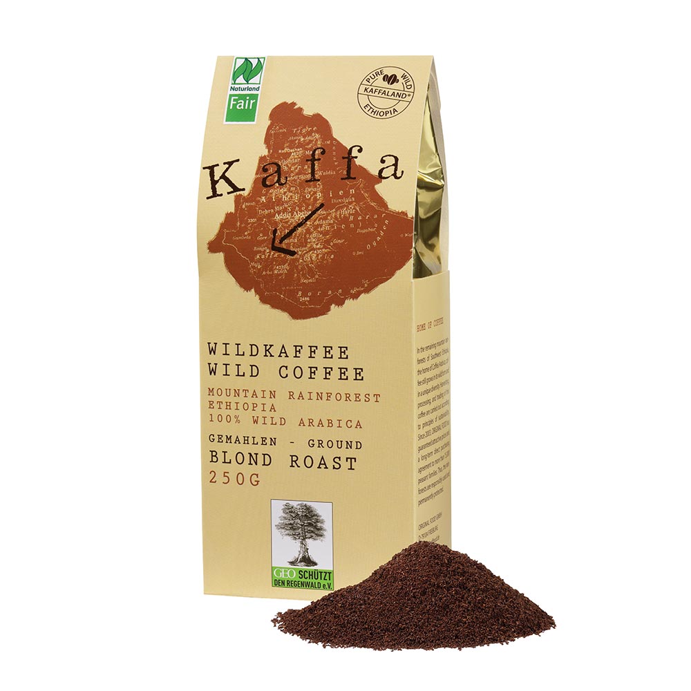 Kaffa Fairtrade Wildkaffee mild gemahlen