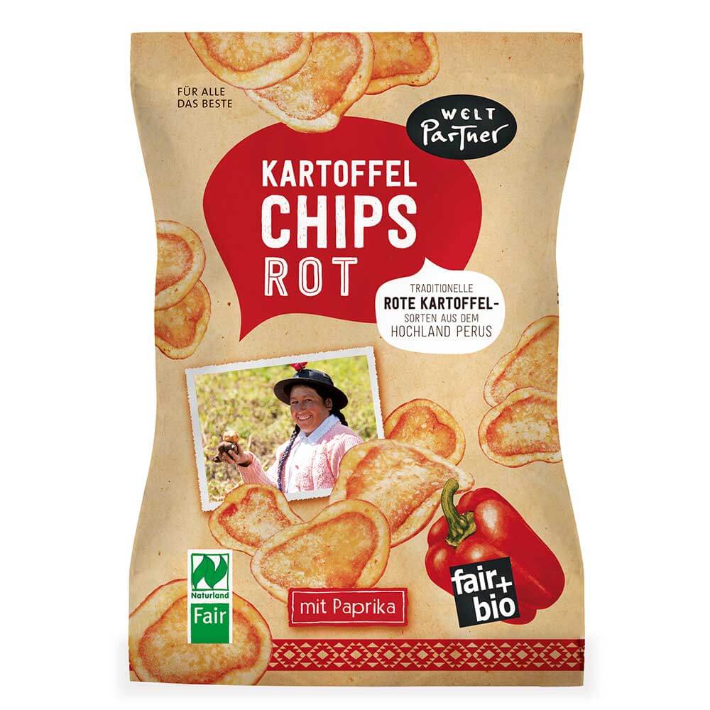 Weltpartner Kartoffelchips rot mit Paprika