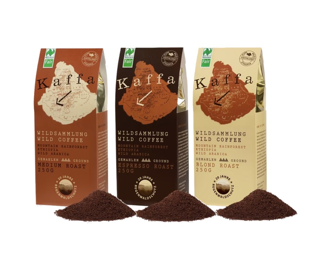 Kaffa Fairtrade Wildkaffee 3er Set gemahlen