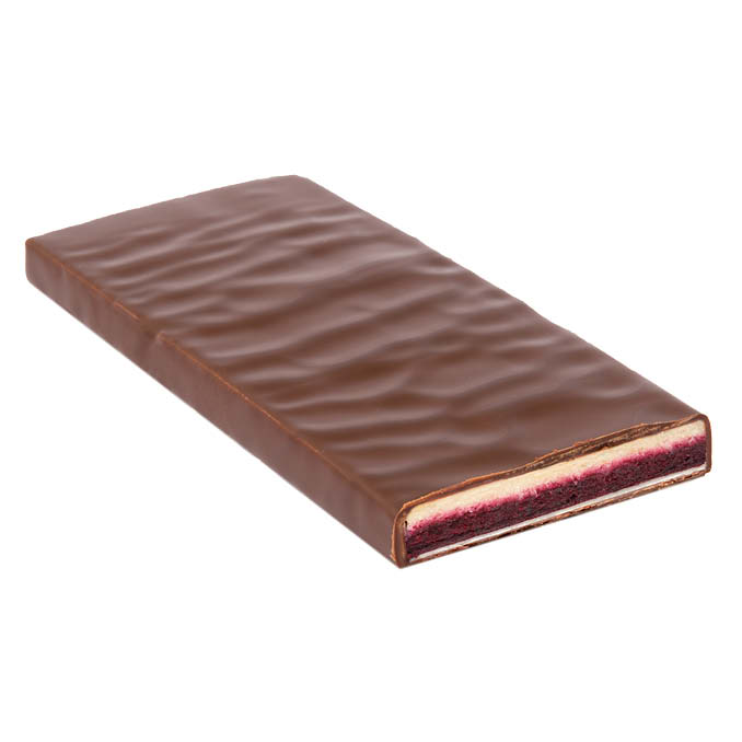 Zotter Schokolade Heidelbeeren auf Zitronencreme