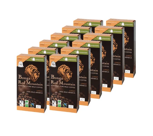 Kaffeekapseln Bonga Red Mountain Lungo 120er Set