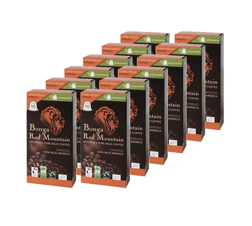 Kaffeekapseln Bonga Red Mountain Espresso 120er Set