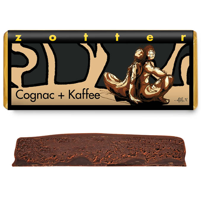 Zotter Fairtrade Schokolade Cognac + Kaffee