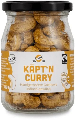 cashew curry meersalz bio fairtrade glas