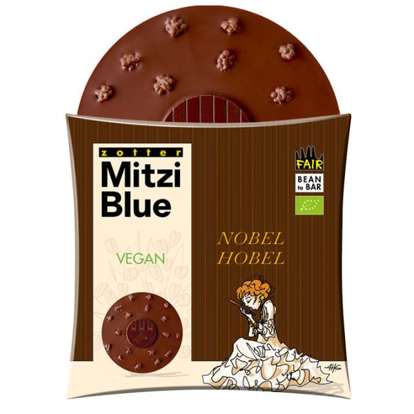 Fairtrade Schokolade Zotter Mitzi Blue Nobelhobel