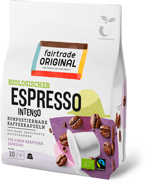 fair trade original espressokapseln intenso kompostierbar