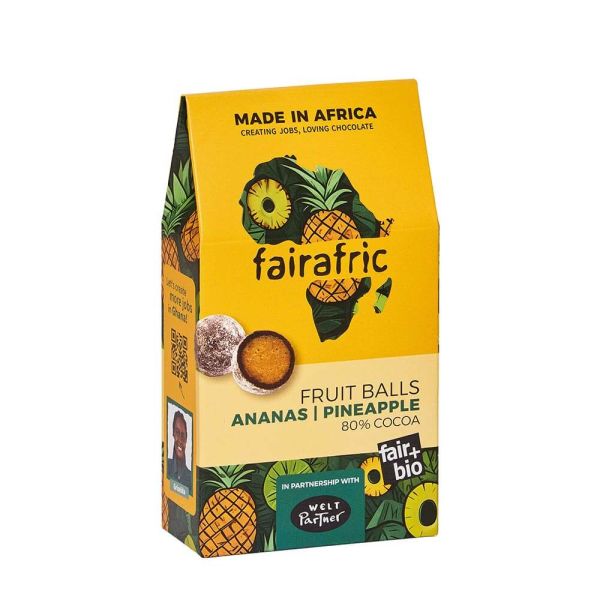fairafric fruitballs ananas verpackt