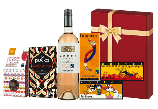 Fairtrade Geschenkset Fair Einkaufen bordeaux