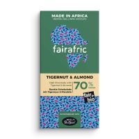 fairafric bio schokolade zartbitter tigernuss mandel verpackt