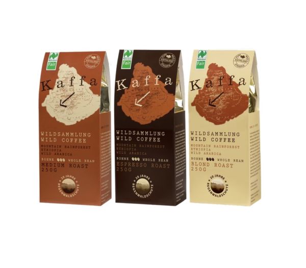 Kaffa Wildkaffee 3er Set Bohne