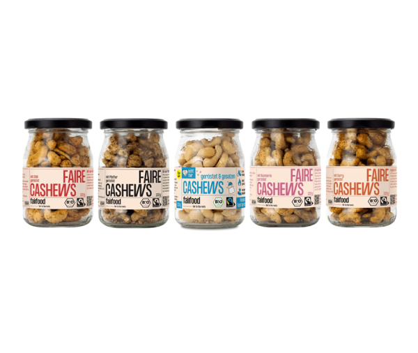 fairfood cashewkerne 5er set pfandglas
