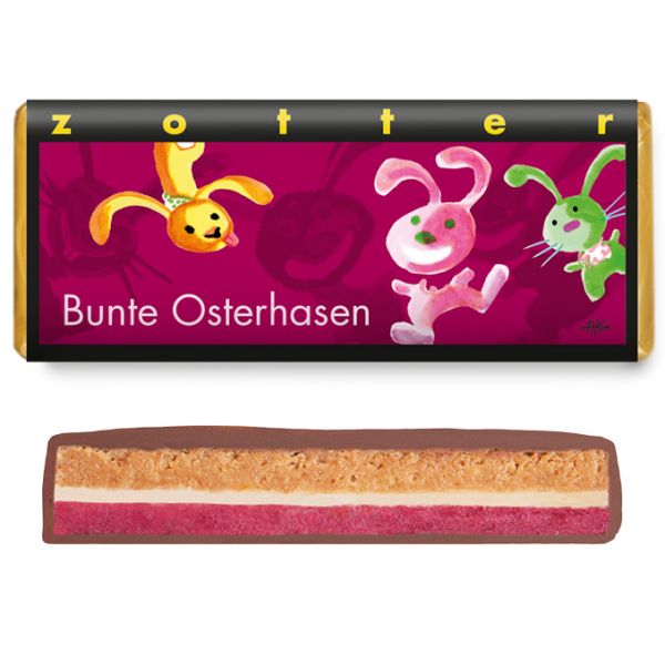 Zotter handgeschöpft bunte Osterhasen