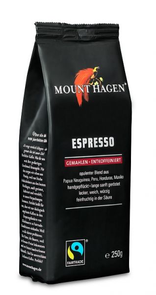 Mount Hagen espresso gemahlen entkoffeiniert