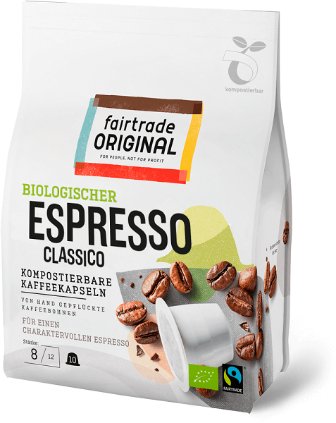fair trade original espressokapseln classico kompostierbar