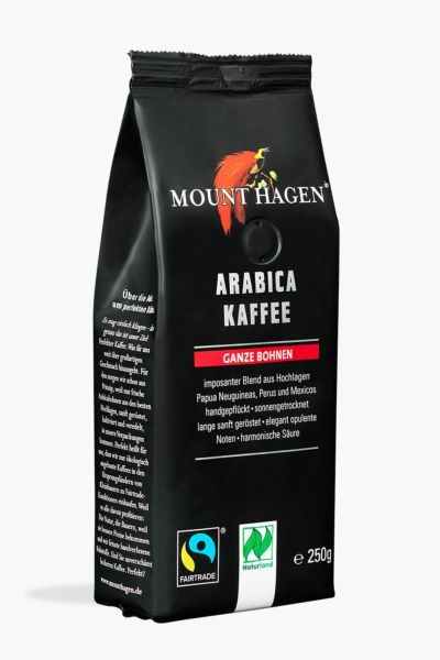 mount hagen arabica ganze bohne 250g