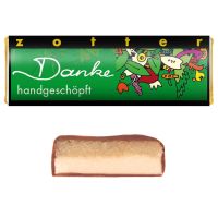 zotter handgeschöpft danke mini tafel