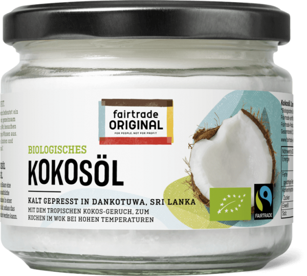 kokosnussöl kaltgepresst fair trade original