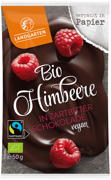 Landgarten Himbeeren in Zartbitterschokolade