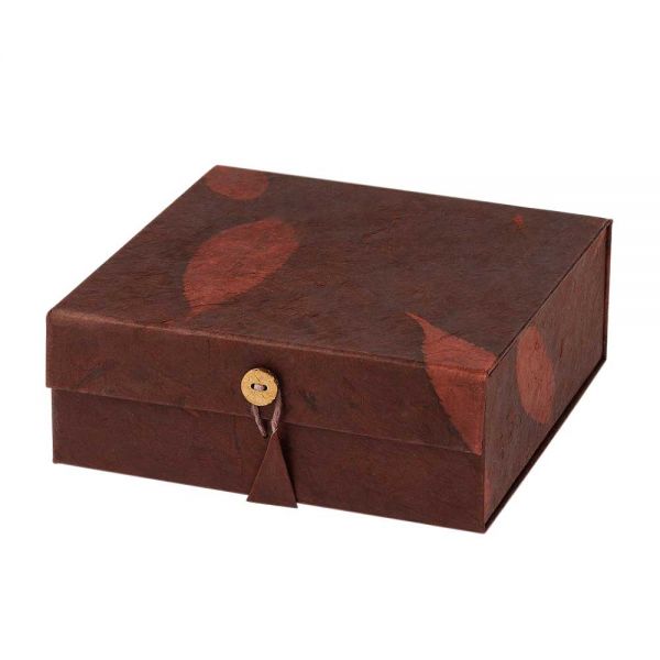 Geschenkbox braun handgeschöpftes papier