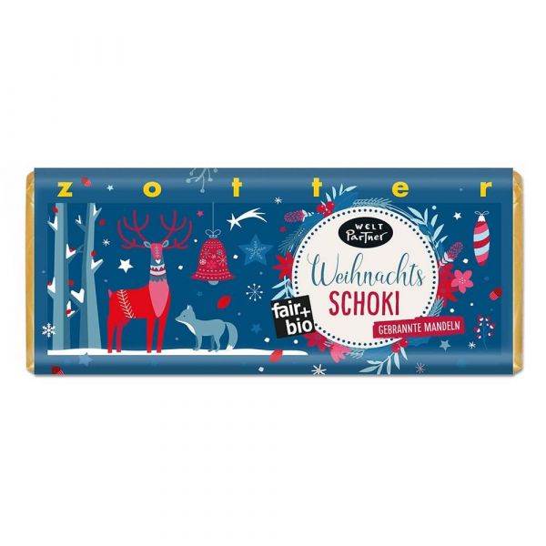 Weltpartner Weihnachtsschokolade Nougat bio und fair