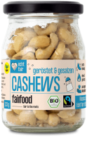 fairfood cashew geröstet gesalzen glas