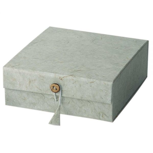 Geschenkbox azur handgeschöpftes papier