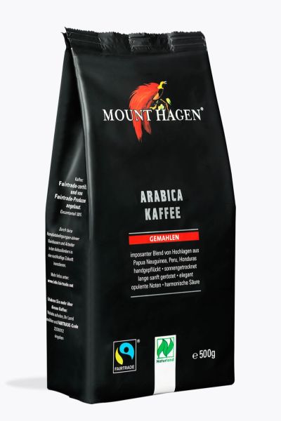 mount hagen arabica kaffee gemahlen 500g