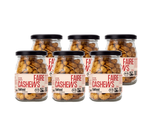 cashew chili paprika glas 6er set