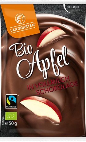 Landgarten Apfel in Vollmilchschokolade