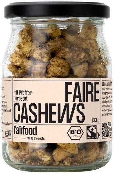 fairfood cashew knoblauch pfeffer im glas