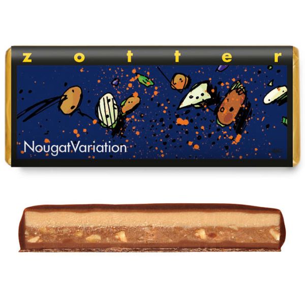 Fairtrade Schokolade Zotter Nougatvariation