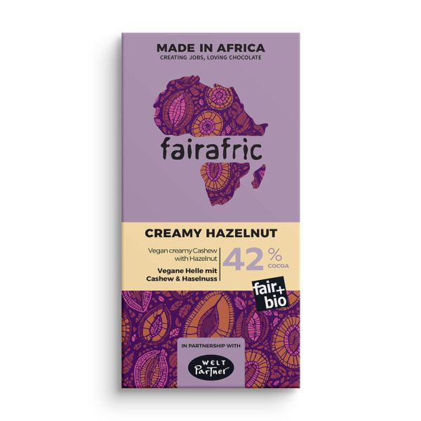 fairafric schokolade creamy hazelnut
