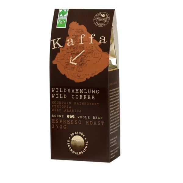 Kaffa Fairtrade Wildkaffee Espresso ganze Bohne
