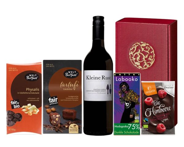 geschenkset zartbitter schokolade bio fair