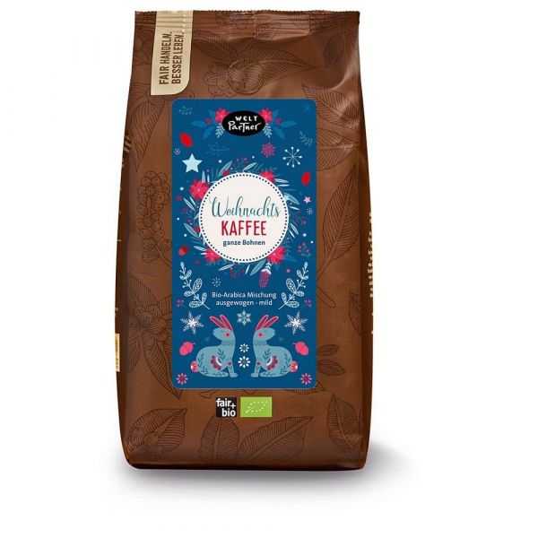 Weltpartner Weihnachtskaffee ganze Bohne