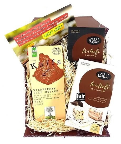 geschenkbox kaffee tartufi bio fairtrade produkte