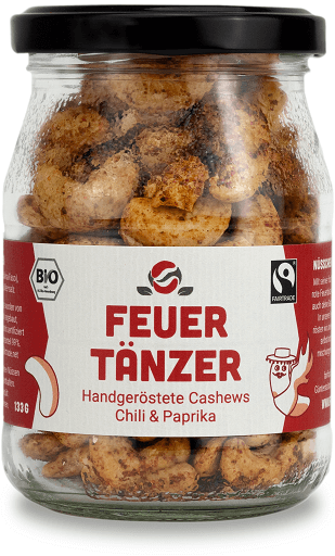 cashew chili paprika bio fairtrade glas