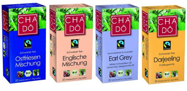Cha Dô Schwarztee 4er Set