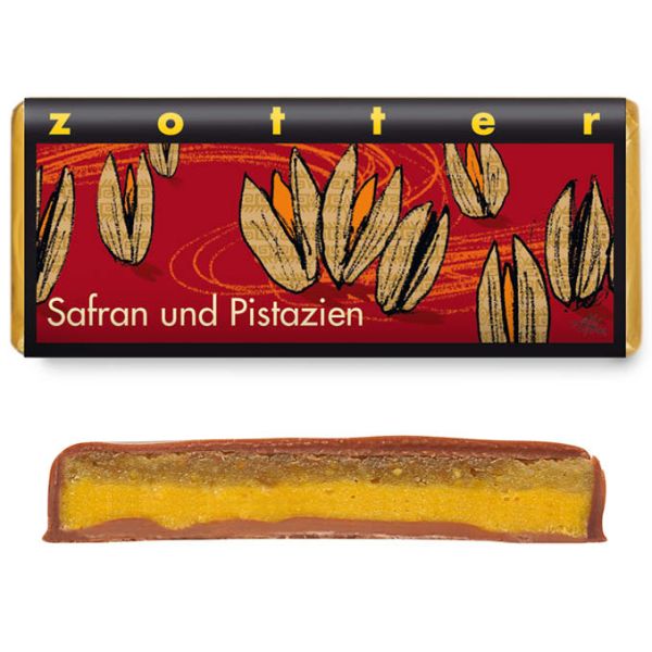 Zotter Schokolade Safran Pistazie