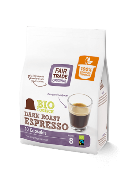 fair trade original espressokapseln dark kompostierbar