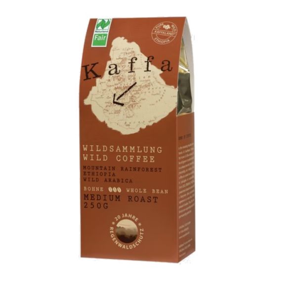 Kaffa Fairtrade Wildkaffee medium ganze Bohne