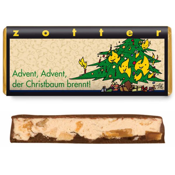 Fairtrade Schokolade Zotter Advent, Advent weihnachten